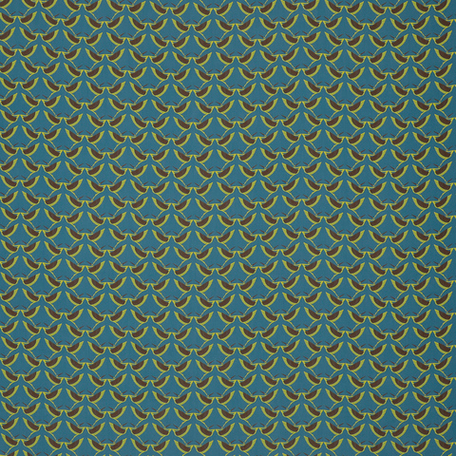 Шёлково-вискозная ткань "Цапли" на оттенке голубого (114 г/м2)