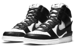 AMBUSH x Nike Dunk Black non-slip wear-resistant high-top sneakers for men and women in the same black and white