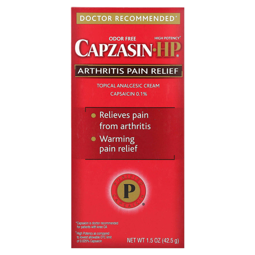 Capzasin, обезболивающее при артрите, без запаха, 42,5 г (1,5 унции)