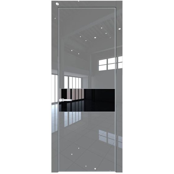 Profil Doors 17LA грей люкс профиль серебро стекло чёрный лак