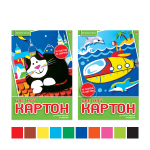 Картон цветной А4 10л. 10цв. "ХОББИ ТАЙМ" 2 вида (Альт)