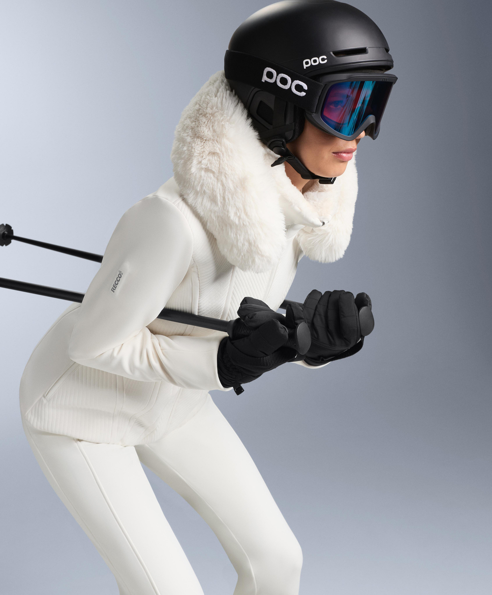 Oysho Водонепроницаемая куртка Primaloft® SKI супероблегающего кроя, белый