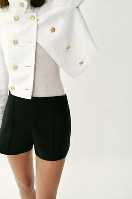 ZARA ШОРТЫ С ВЫСОКОЙ ПОСАДКОЙ, ЧЕРНЫЙ