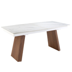 Раздвижной обеденный стол 1134/DT980 из керамики в мраморной отделке