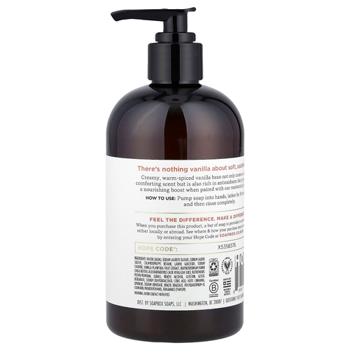 Soapbox, Увлажняющее мыло для рук, ваниль, 354 мл (12 жидк. Унций)