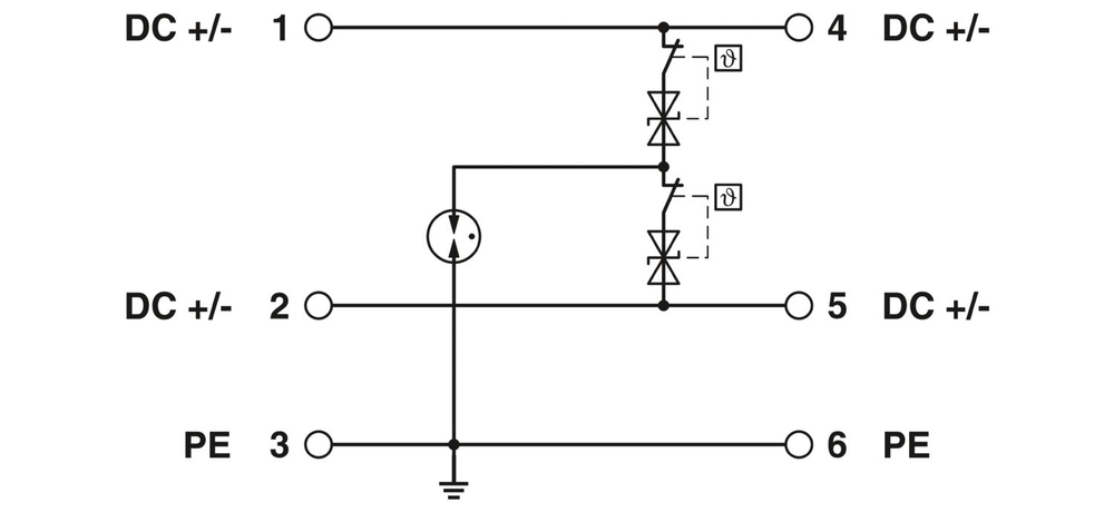 1027584 - TTC-6P-T3-24DC-UT-I - Устройство защиты от перенапряжений, тип 3