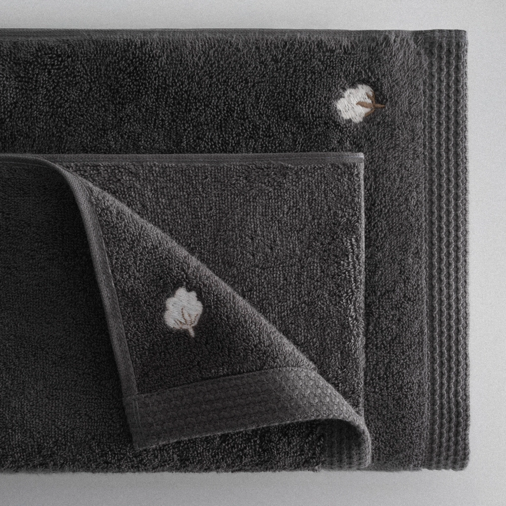 Полотенце из органического хлопка Pure Cotton 50х90 темно-серый