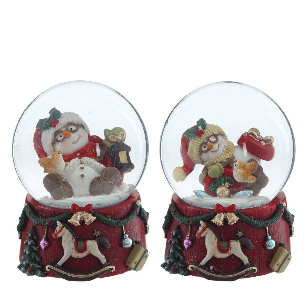 GAEM Фигурка декоративная "Снеговик" в стекл шаре, D 6.5 см, L6,5 W7 H9 см, 2в.