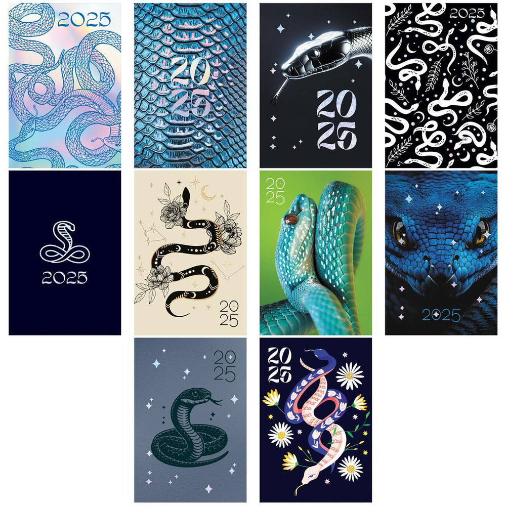 Календарь карманный 2025г. разноцветный принт 370847 "Символ года" (BG)