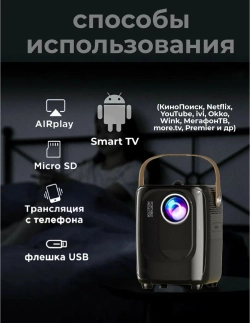 Портативный проектор Lingbo Projector T4 MAX черный