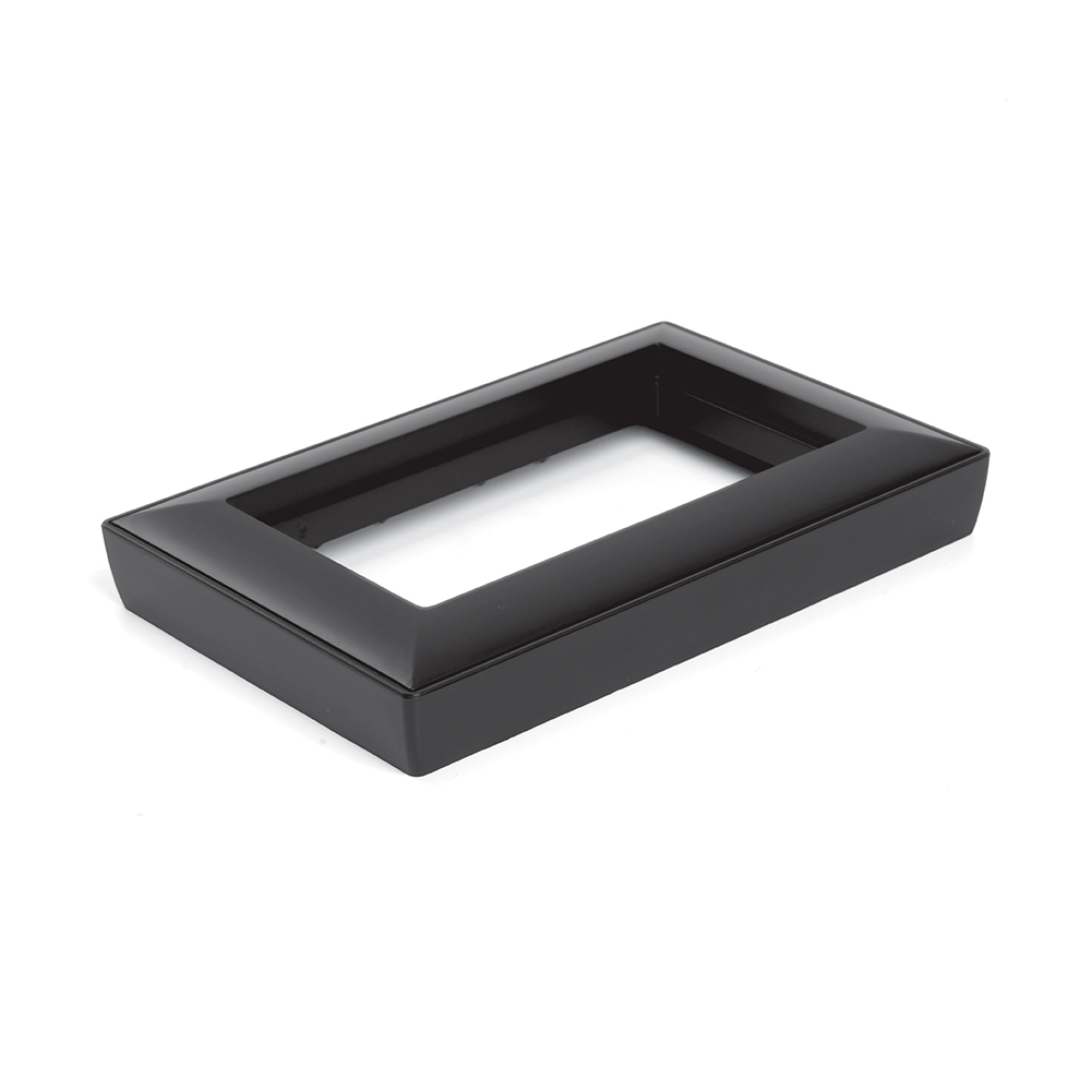 Рамка 2-местная (без перемычки), пластик, STEKKER, PFR00-7012-05 , серия Катрин, черный 50046