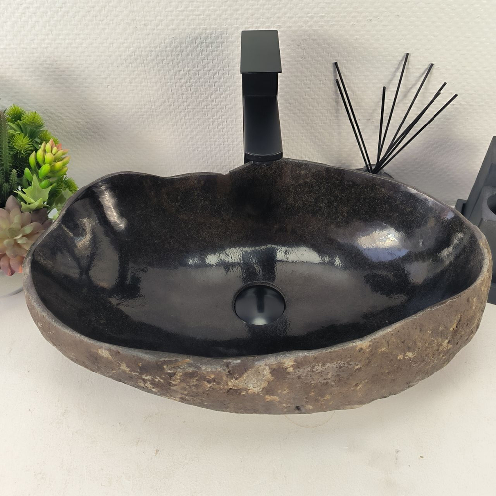 Каменная раковина из речного камня RS-04981 (50*31*15) 0861 из натурального камня
