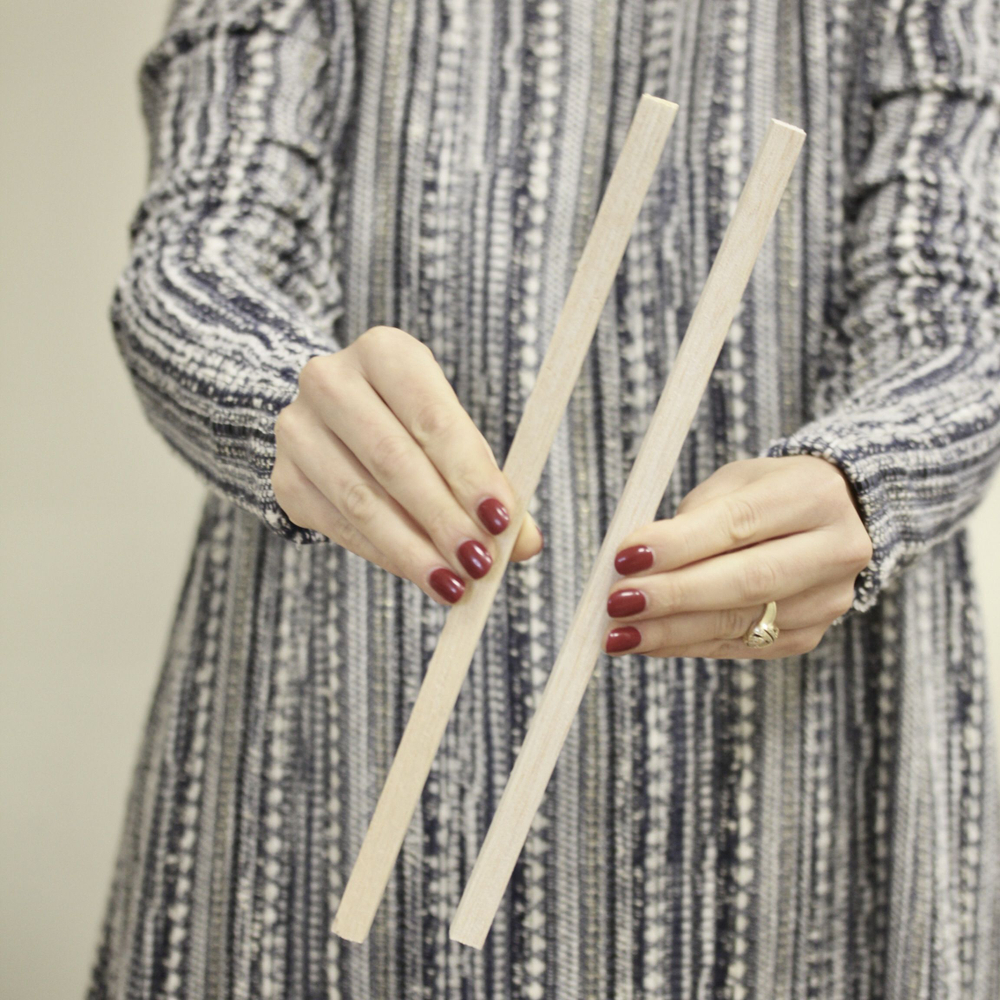 Дощечки палочки для моделирования Бальза 12*12* 300 мм, толщина 12мм (2 штуки)/ Бальса для моделирования