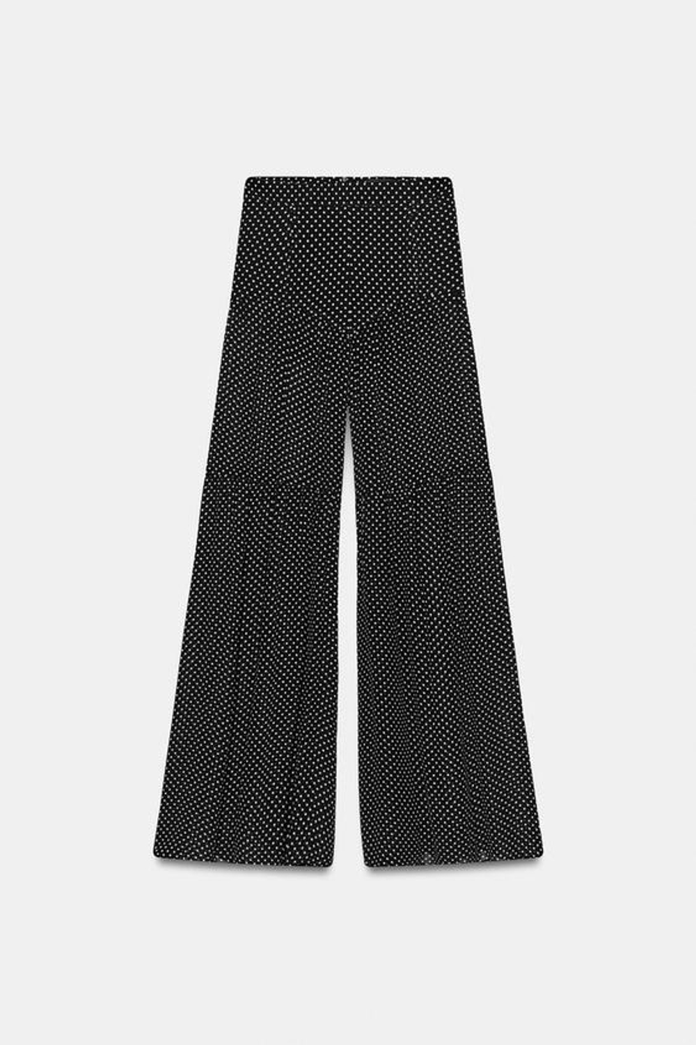 ZARA БРЮКИ В ГОРОШЕК С ЗАЩИПАМИ — ZW COLLECTION, ЧЕРНЫЙ/БЕЛЫЙ
