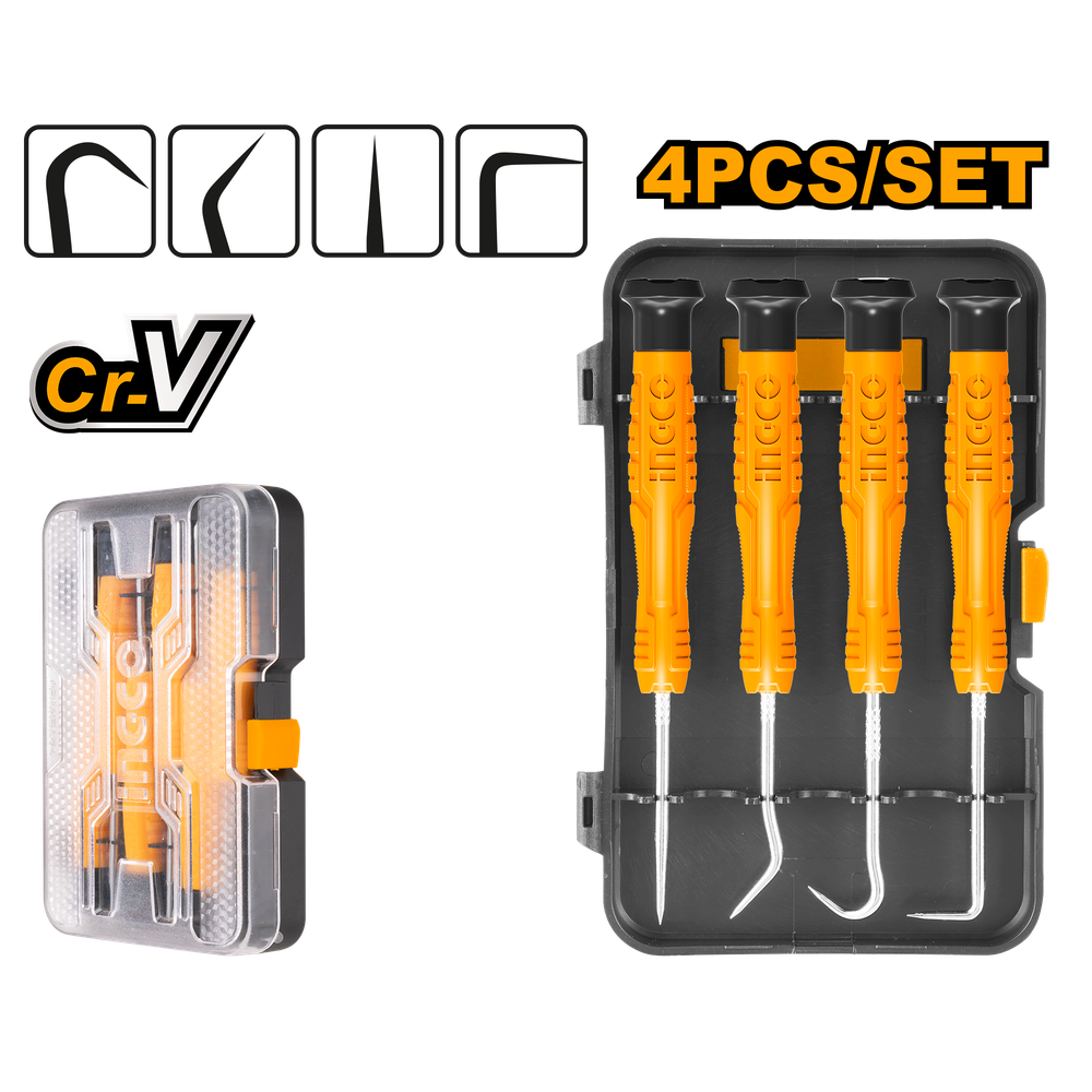 Набор крючков для слесарных работ INGCO HKPHS0401 4 шт.