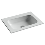 Раковина накладная мебельная Grace прямоугольная, без отверстия под смеситель, 610x457x137мм, цвет белый, арт. CN7011wx