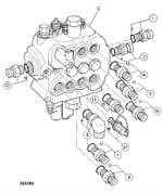 Распределитель фронтального ковша 3-х секционный jcb 3cx 4cx | 25/222579 | JCB