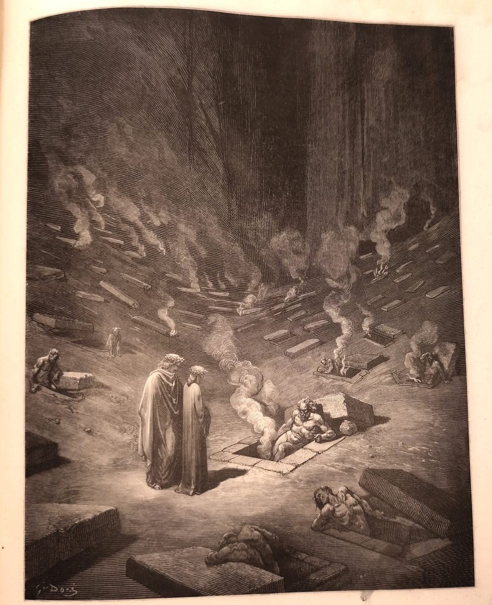 "Божественная комедия в 2-х книгах (т.1: Чистилище и Рай; т.2: Ад)". Данте Алигьери. 1879г.
