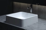 Раковина накладная Salini Gloria 02 1102202M 41,5 из искусственного камня S-Stone, белая матовая