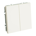 Переключатель перекрестный 2-клавишный (механизм), STEKKER, 250В, 10А, серия Эмили, RSW10-5111-01, белый фарфор, soft touch 50162