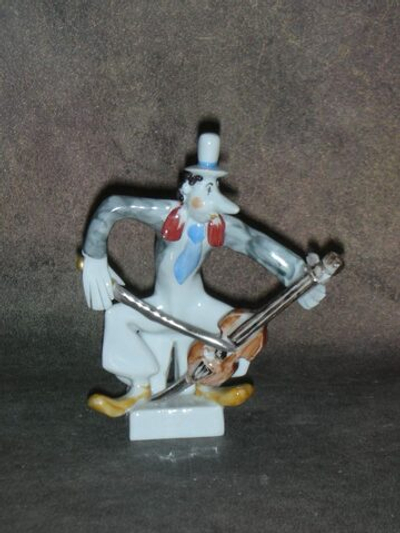 Статуэтка. Фарфор. Клоун Музыкант. Meissen. Германия
