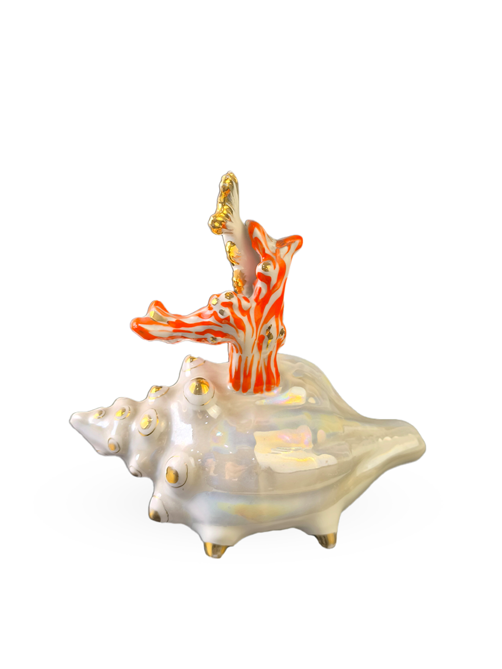 Фарфоровая статуэтка "Рыбка и ракушка" Дулево