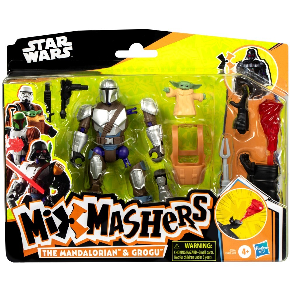 Hasbro Star Wars MixMashers - фигурка MANDO 12 см и GROGU + аксессуары G0300