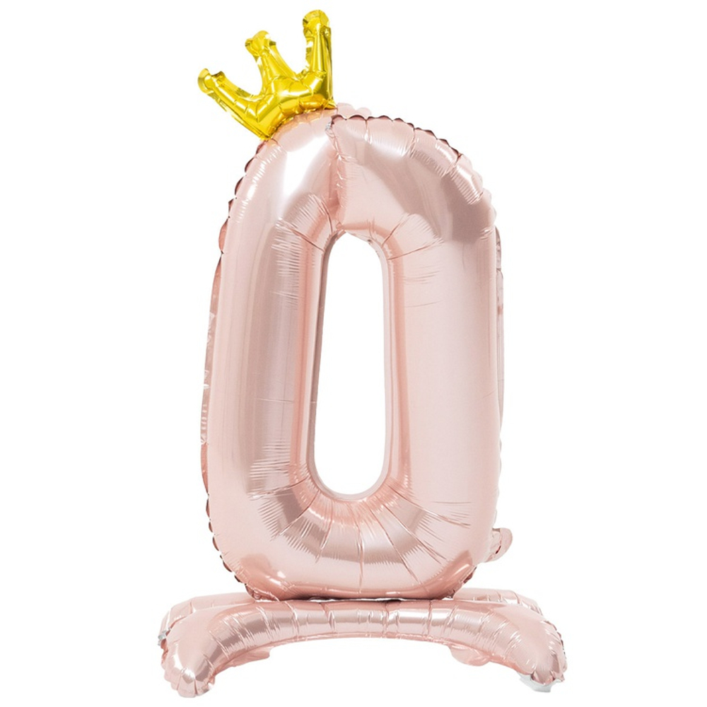 Шар фольгированный Цифра 0 81 см (Розовый)