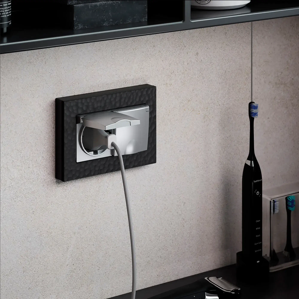 Рамка для двойной розетки Hammer (черный) W0082408