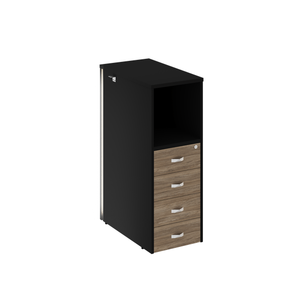 Оникс Тумба с подсветкой 4 ящика проходная, средняя O.R-TV-4.S  436*767*1185