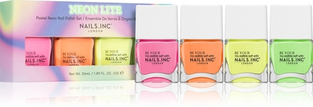 Nails Inc. Neon Lite Nail Polish Set - набор лаков для ногтей, 4× 14 ml