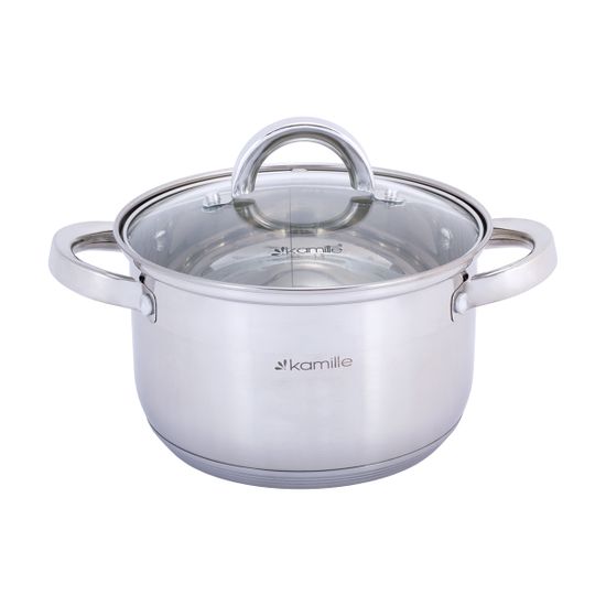 Набор кастрюль 6 предметов Kamille KM-5629S (2,5 л; 3,8 л; 6,5 л) из нержавеющей стали