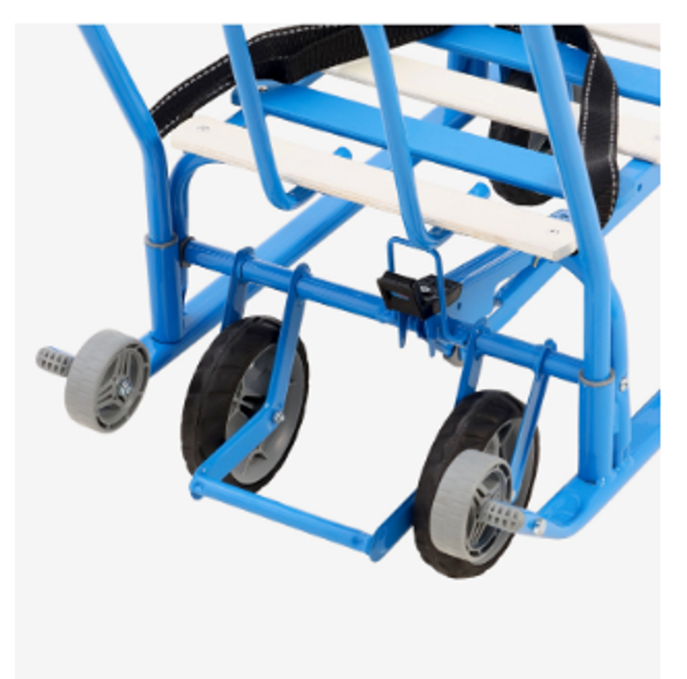 Санки детские с колёсами «Тимка 5 универсал», с ручкой, цвет голубой