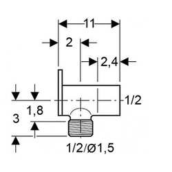 Установочный угольник Geberit 611.297.00.1