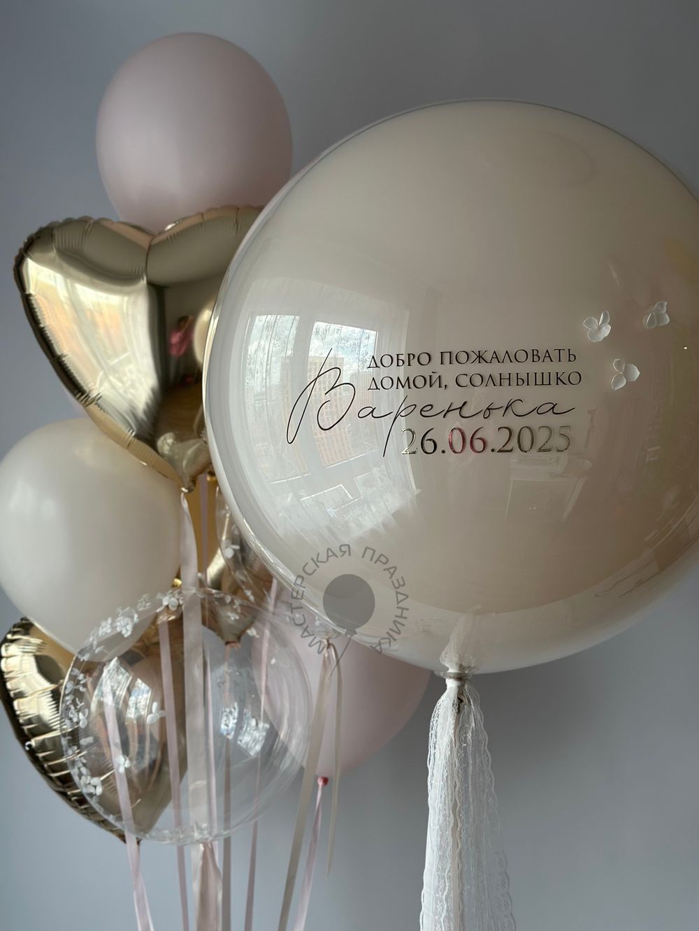 Воздушные шары на выписку для девочки №8735  Изображение2