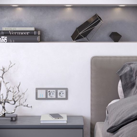 Рамка Werkel Acrylic на 3 поста графит W0032704 4690389184895