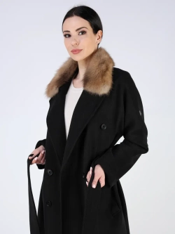 Пальто демисезонное длинное с поясом