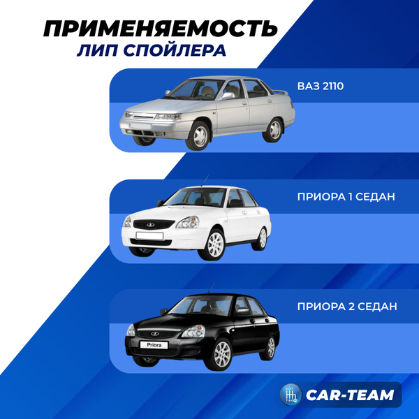 Лип-спойлер "матовый" на Лада Приора седан, ВАЗ 2110