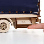 Тентованный полуприцеп к Тягачу Король дорог от EWA - Деревянный конструктор, сборная механическая модель, 3D пазл