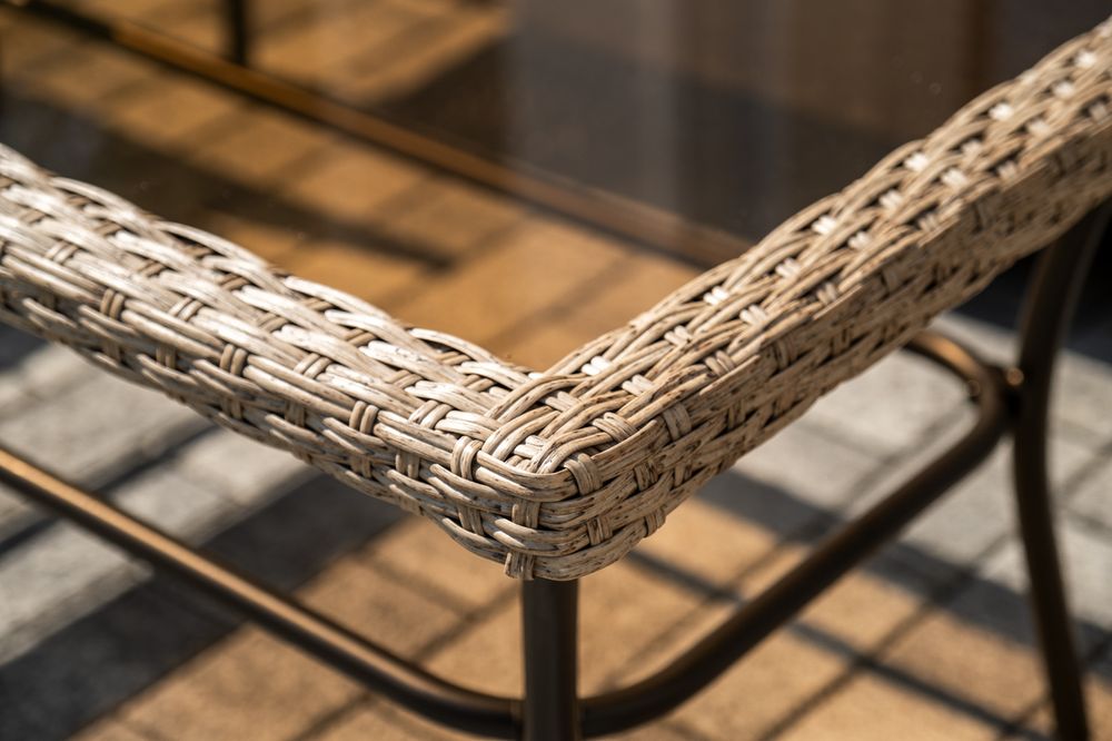 "Овьедо" лаунж-зона из искусственного ротанга на 4 персоны, цвет соломенный