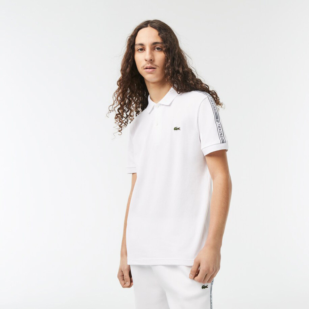 Мужское теннисное поло Lacoste Core Graphics Polo Men - White
