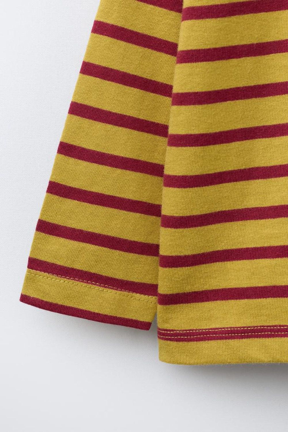 ZARA ФУТБОЛКА В ПОЛОСКУ, ГОРЧИЧНЫЙ