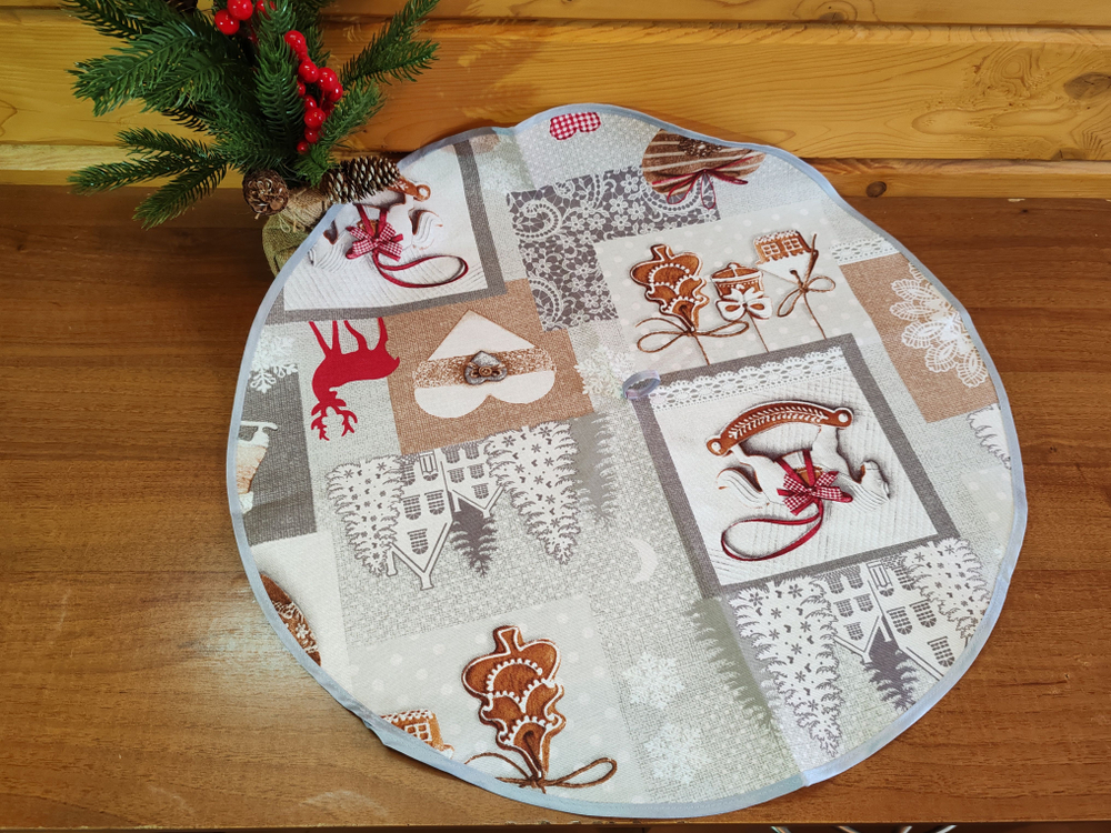 Полотенце кухонное, круглое, 2 шт, вафельное полотно