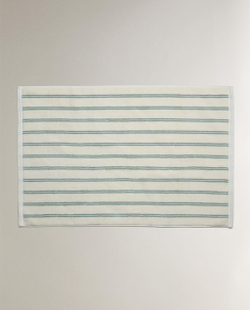 Zara Home коврик для ванной из хлопка, экрю, в полоску, 60x90 см