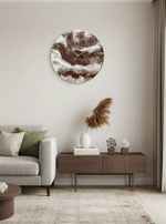 Настенные часы ручной работы «Бронзовая река»