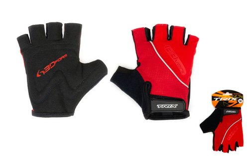 Перчатки TRIX nw женские S коротк. пальцы гелев. вставки дышащая лайкраискусств. замша красные