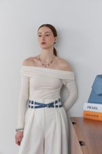 БАЗОВЫЙ ТОНКИЙ РЕМЕНЬ С МЯТОЙ ПРЯЖКОЙ BLUE