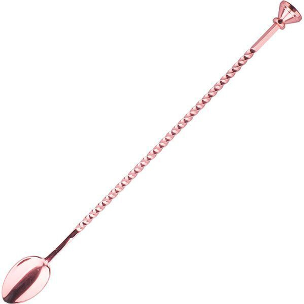 Ложка барная «Пробар» с мадлером;сталь нерж.;,L=28,B=3см;медный (Цвет: терракотовый)