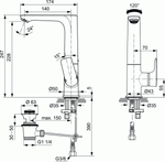 Смеситель Ideal Standard  CONNECT AIR A7020AA для умывальника