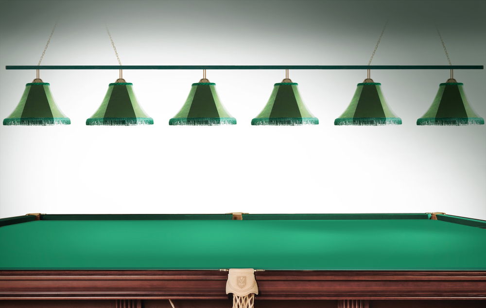 Лампа Классика 6 пл. металл (бархат зеленый,бахрома желтая,фурнитура золото)